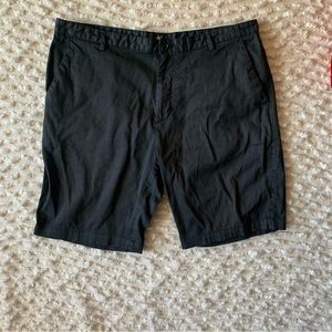 Calvin Klein mens 38 chino flat front shorts black gray casual outdoor